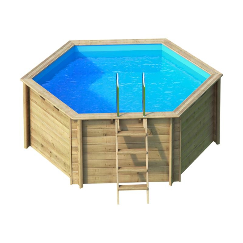 Tropica Rotonda Piscina Fuori Terra in Legno - 2 Misure Disponibili