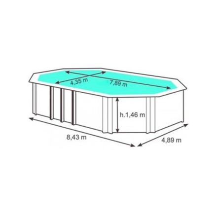 Immagine 6 di Hawaii Ovale Piscina Fuori Terra in Legno - 2 Misure Disponibili