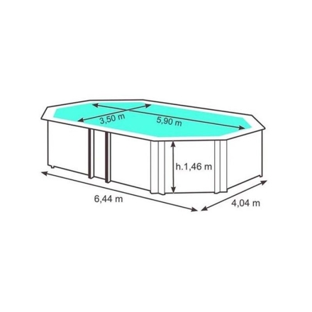 Immagine 5 di Hawaii Ovale Piscina Fuori Terra in Legno - 2 Misure Disponibili